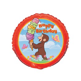 Curious George 18" Happy Birthday Mylar