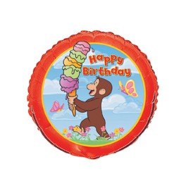 18'' PKG CUR GEO BDAY FOIL BLN