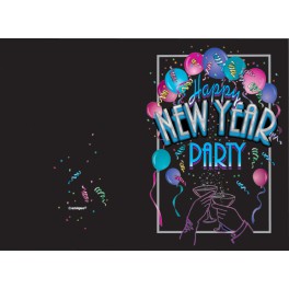 8 NEW YEARS CHEER INVITATIONS