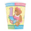 8 1ST B'DAY PINK 9OZ CUPS
