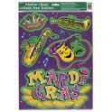 MARDI GRAS WINDOW CLINGS SHEET