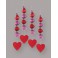 4 18" HEARTS HANGING DECOR