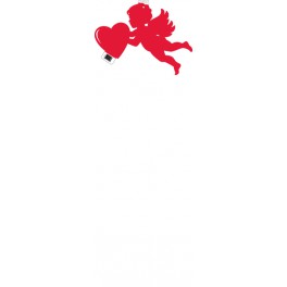 RED CUPID CUTOUT PRINT 2 SIDES