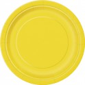 8 SUNFLOWER YELLOW 7'' PLATES