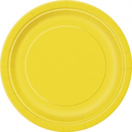 8 SUNFLOWER YELLOW 7'' PLATES