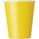 8 SUNFLOWER YELLOW 9 OZ CUPS