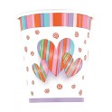 14 HEARTS & STRIPES 9 OZ. CUPS