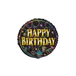 18'' PKG BDAY BRILLIANCE FOIL