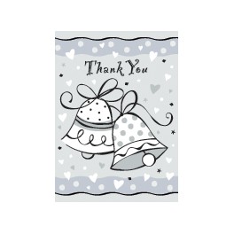 8 WEDDING BELLS THANK YOU NOTE