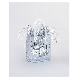 WED BELLS MINI GIFTBAG BALN WT
