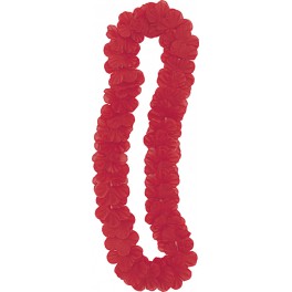 42" FLOWER LEI- RED