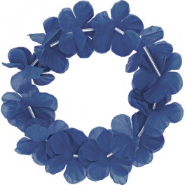 FLOWER LEI HEADBAND-ROYAL BLUE