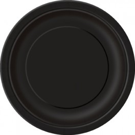 8 MIDNIGHT BLACK 7'' PLATES