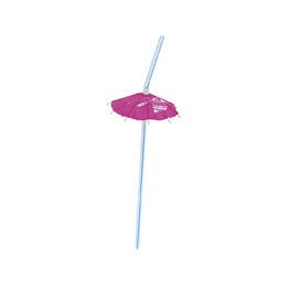 6 LUAU UMBRELLA STRAWS