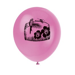 8 LUAU 12'' BALLOONS PRINT 1-S