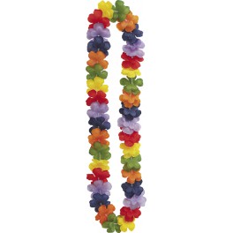 RAINBOW FLOWER LEI 40''