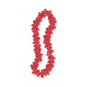 RED FLOWER LEI 40''
