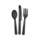 8 MIDNIGHT BLACK 9'' PLATES