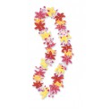 TROPICAL FLOWR RAINBOW LEI 40"