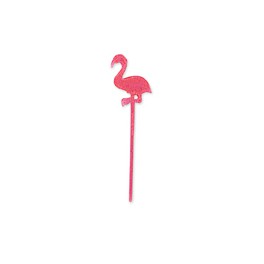 24 PLASTIC FLAMINGO PICKS 3"