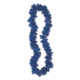 ROYAL BLUE FLOWER LEI 40''