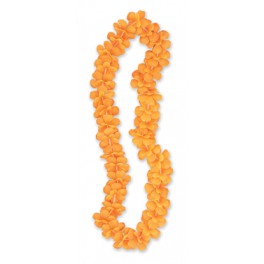 ORANGE FLOWER LEI 40''