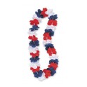 FLOWER LEI RED/WHITE/BLUE 40''