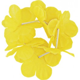 2 FLOWER LEI BRACELETS-YELLOW