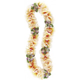 42" ORCHID LEI- WHT/YLW/ORANGE