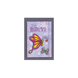 8 FLUTTR BUTTERFLIES INVITES