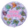18''BLK FLUT BUTRFLS BDAY FOIL