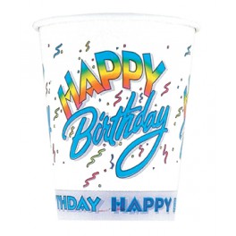 8 HAPPY BIRTHDAY II 9 OZ. CUPS