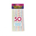 50CT FLEX STRAWS (STRIPED)