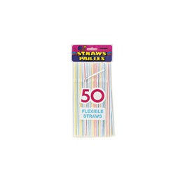 50CT FLEX STRAWS (STRIPED)