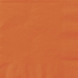 20 PUMPKIN ORANGE LUNCH NAPKIN