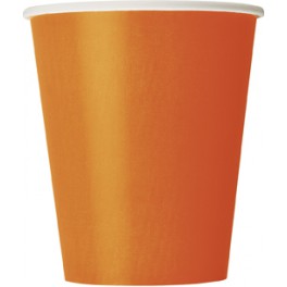8 PUMPKIN ORANGE 9OZ CUPS