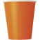 8 PUMPKIN ORANGE 9OZ CUPS