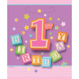 12 FRST BD BLOCKS PNK LOOT BAG