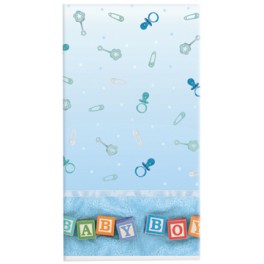 BABY BOY BLOCKS TABLECVR PLSTC