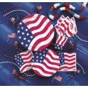 8 AMERICAN FLAG 9" PLATES