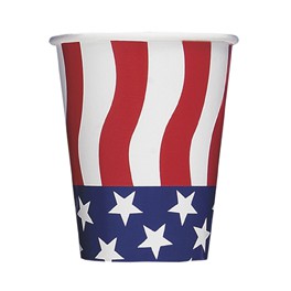 8 AMERICAN FLAG 9OZ CUPS