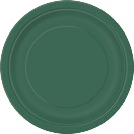 8 FOREST GREEN 9'' PLATES