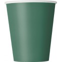 8 FOREST GREEN 9 OZ CUPS