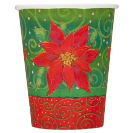 12 CMAS POINSETTIA 9 OZ CUPS