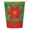 12 CMAS POINSETTIA 9 OZ CUPS