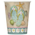 8 FLIP FLOP BEACH 9 OZ CUPS
