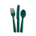 24 ASST CUTLERY FOREST GREEN