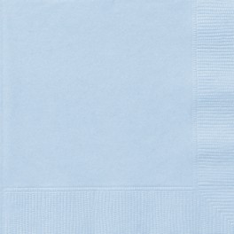 20 BABY BLUE BEVERAGE NAPKINS