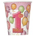 First Birthday Balloons cups