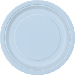 8 BABY BLUE 7'' PLATES